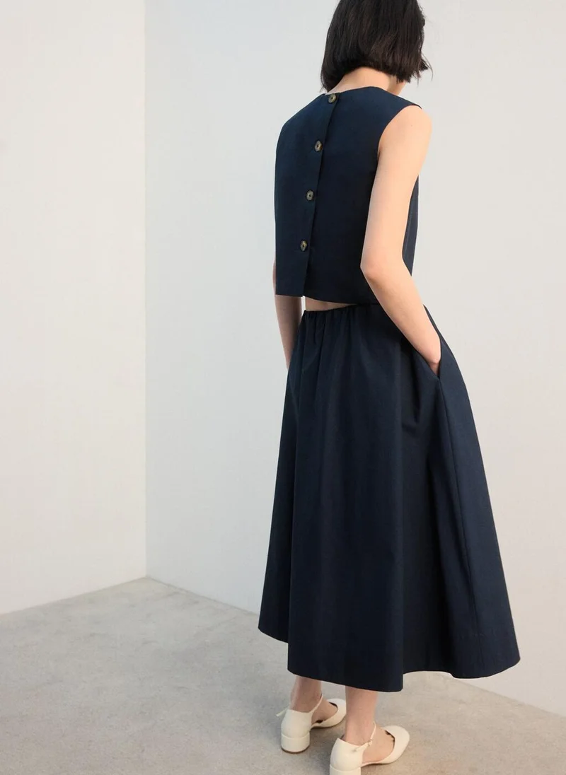 Mango  Midi cotton skirt with pleats for Women | Best Price UAE